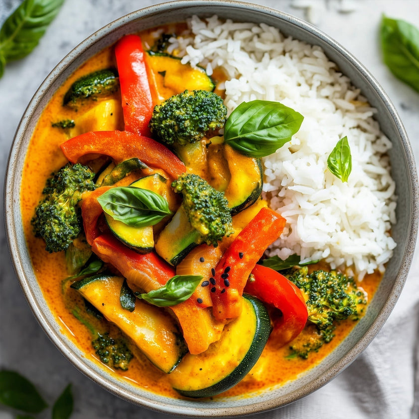 Curry thailandese con riso al gelsomino