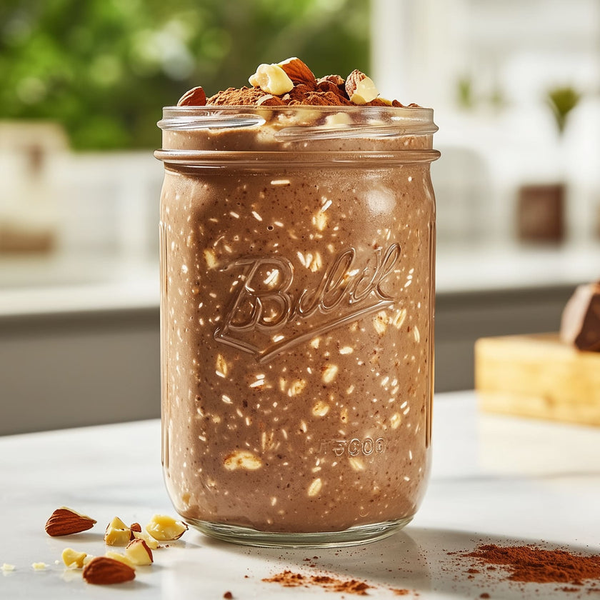 Overnight Oats con cacao e noci