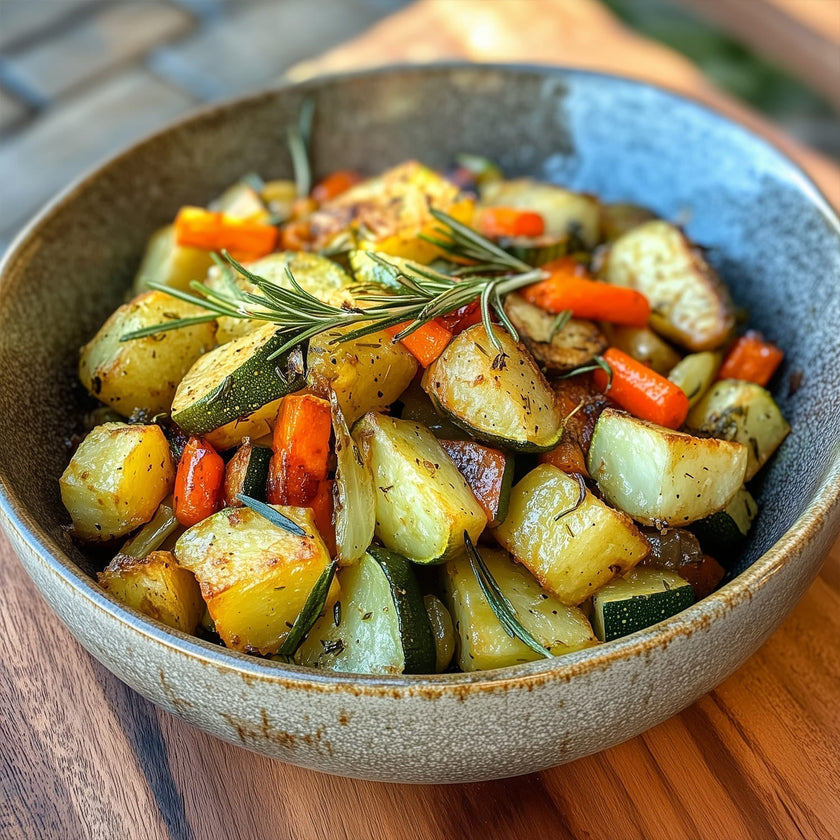 Patate arrosto con verdure