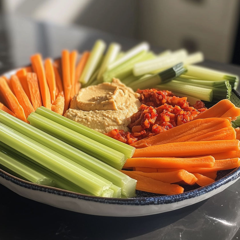 Verdure con hummus