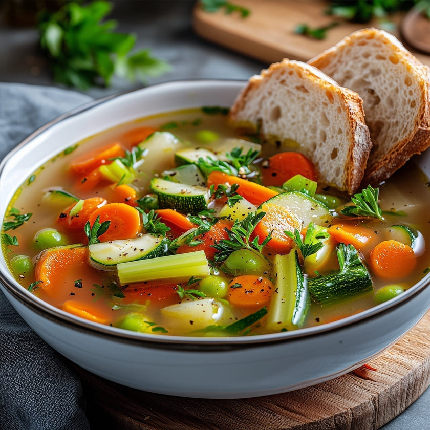 Zuppa di verdure colorata